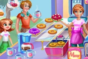 Annie Cooking Donuts