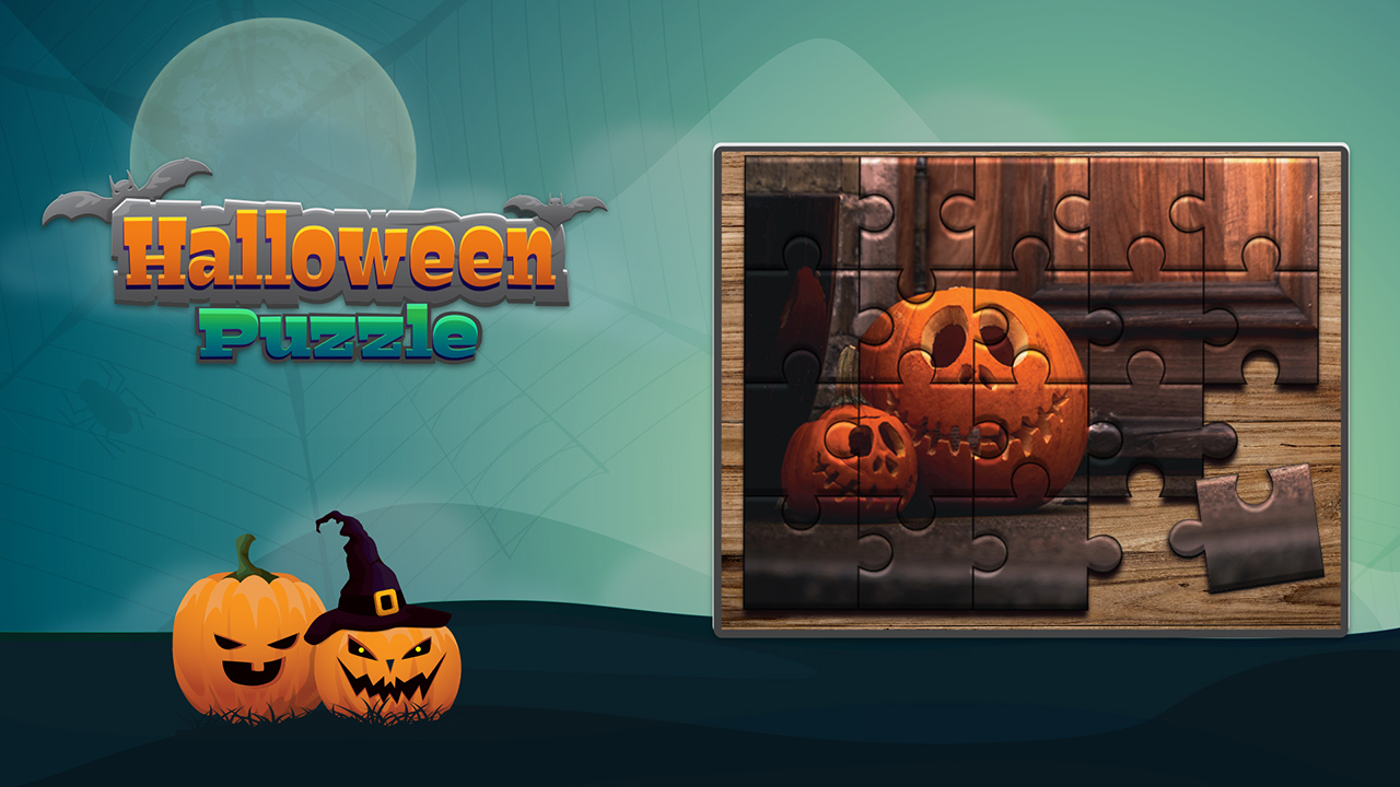 Jogo Halloween Puzzle no Jogos 123